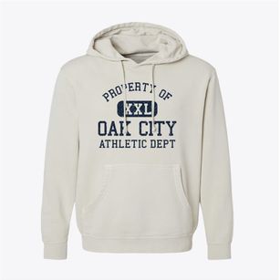 Oak City North Carolina Athletic Dept Pigment-Dyed Hoodie