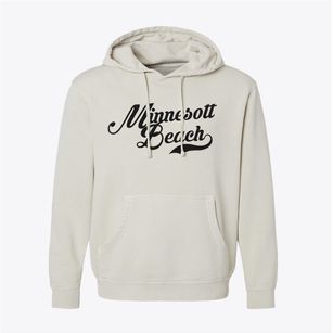 Minnesott Beach North Carolina Vintage Team Pigment-Dyed Hoodie
