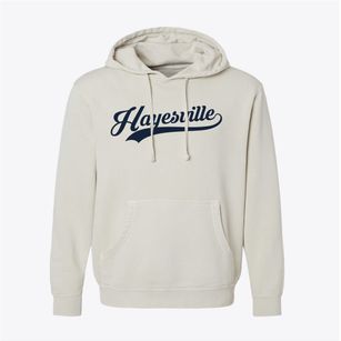Hayesville North Carolina Vintage Team Pigment-Dyed Hoodie