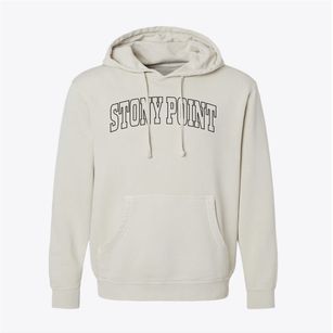 Stony Point North Carolina Trendy Block Pigment-Dyed Hoodie