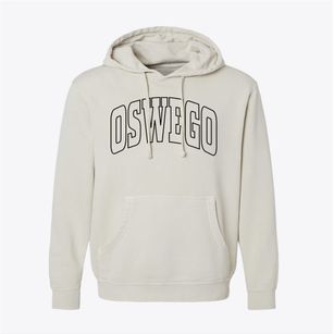 Oswego New York Trendy Block Pigment-Dyed Hoodie