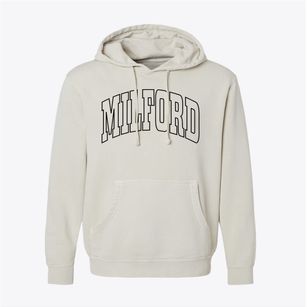 Milford New Hampshire Trendy Block Pigment-Dyed Hoodie