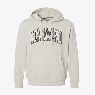 Harvard Illinois Trendy Block Pigment-Dyed Hoodie