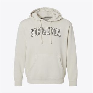 Yorba Linda California Trendy Block Pigment-Dyed Hoodie