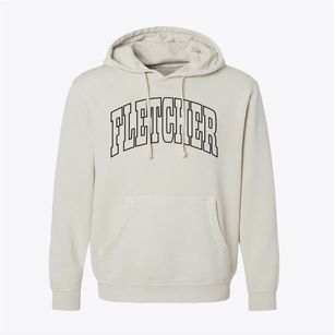 Fletcher North Carolina Trendy Block Pigment-Dyed Hoodie