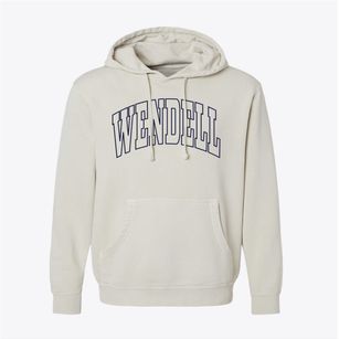 Wendell North Carolina Trendy Block Pigment-Dyed Hoodie