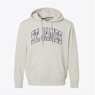 St. James North Carolina Trendy Block Pigment-Dyed Hoodie
