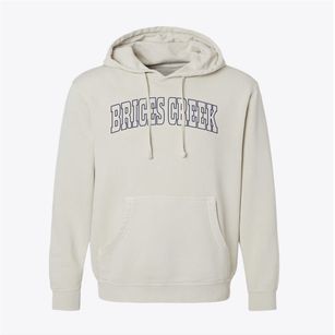 Brices Creek North Carolina Trendy Block Pigment-Dyed Hoodie