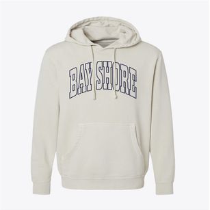 Bay Shore New York Trendy Block Pigment-Dyed Hoodie