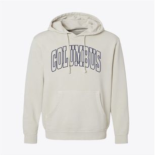 Columbus North Carolina Trendy Block Pigment-Dyed Hoodie