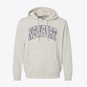 Newport Rhode Island Trendy Block Pigment-Dyed Hoodie
