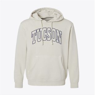 Tucson Arizona Trendy Block Pigment-Dyed Hoodie