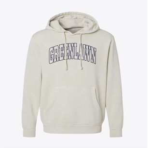 Greenlawn New York Trendy Block Pigment-Dyed Hoodie