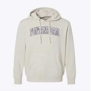 Fontana Dam North Carolina Trendy Block Pigment-Dyed Hoodie