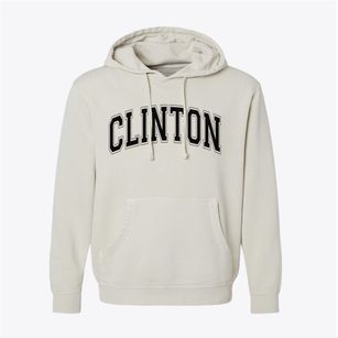 Clinton Iowa Varsity Pigment-Dyed Hoodie