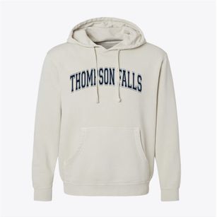 Thompson Falls Montana Varsity Pigment-Dyed Hoodie