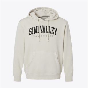 Simi Valley California Urban Vibe Pigment-Dyed Hoodie