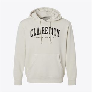 Claire City South Dakota Urban Vibe Pigment-Dyed Hoodie