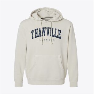 Thawville Illinois Urban Vibe Pigment-Dyed Hoodie