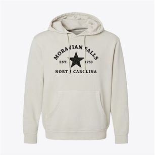 Moravian Falls North Carolina Star Pigment-Dyed Hoodie