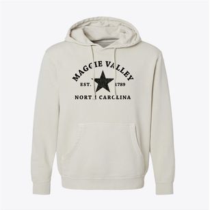 Maggie Valley North Carolina Star Pigment-Dyed Hoodie