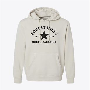 Forest Hills North Carolina Star Pigment-Dyed Hoodie