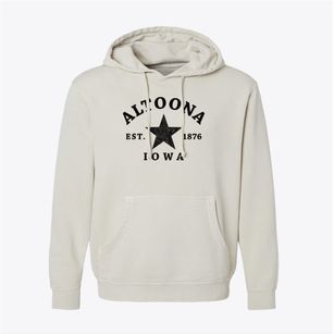 Altoona Iowa Star Pigment-Dyed Hoodie