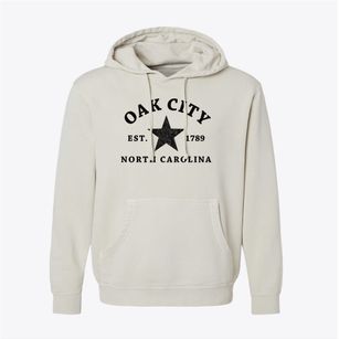 Oak City North Carolina Star Pigment-Dyed Hoodie