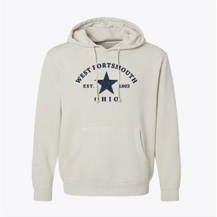 West Portsmouth Ohio Star Pigment-Dyed Hoodie