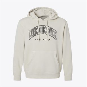 Lake Erie Beach New York Inline Pigment-Dyed Hoodie
