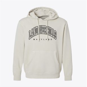 Landover Hills Maryland Inline Pigment-Dyed Hoodie