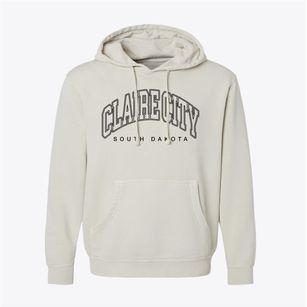 Claire City South Dakota Inline Pigment-Dyed Hoodie