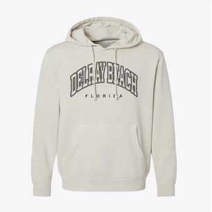 Delray Beach Florida Inline Pigment-Dyed Hoodie
