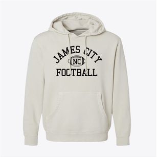 James City North Carolina Football Pigment-Dyed Hoodie