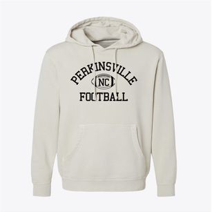 Perkinsville North Carolina Football Pigment-Dyed Hoodie