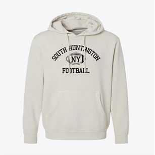 South Huntington New York Football Pigment-Dyed Hoodie