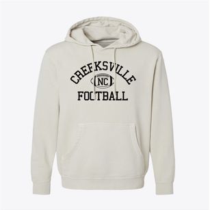 Creeksville North Carolina Football Pigment-Dyed Hoodie