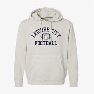 Leisure City Illinois Football Pigment-Dyed Hoodie