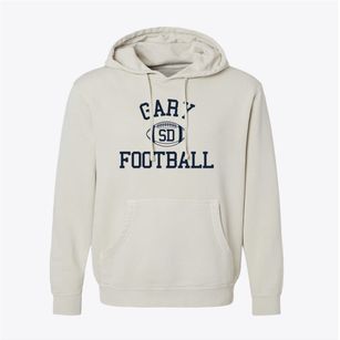 Gary South Dakota Football Pigment-Dyed Hoodie