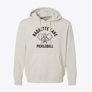 Raquette Lake New York Pickleball Pigment-Dyed Hoodie