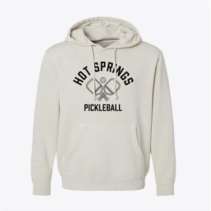 Hot Springs Arkansas Pickleball Pigment-Dyed Hoodie