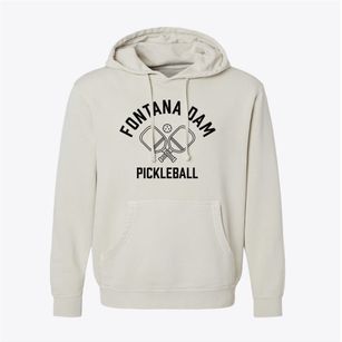 Fontana Dam North Carolina Pickleball Pigment-Dyed Hoodie