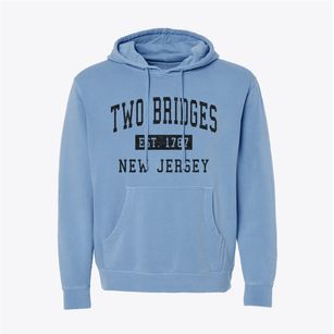 Two Bridges New Jersey Classic Established Pigment-Dyed Hoodie