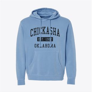Chickasha Oklahoma Classic Established Pigment-Dyed Hoodie