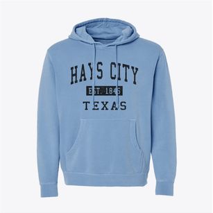 Hays City Texas Classic Established Pigment-Dyed Hoodie
