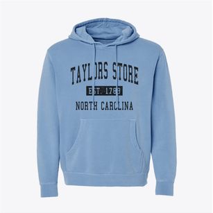 Taylors Store North Carolina Classic Established Pigment-Dyed Hoodie