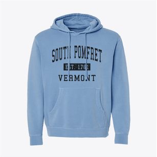 South Pomfret Vermont Classic Established Pigment-Dyed Hoodie