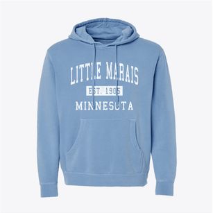 Little Marais Minnesota Classic Established Pigment-Dyed Hoodie