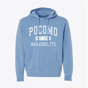 Pocomo Massachusetts Classic Established Pigment-Dyed Hoodie