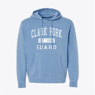 Clark Fork Idaho Classic Established Pigment-Dyed Hoodie